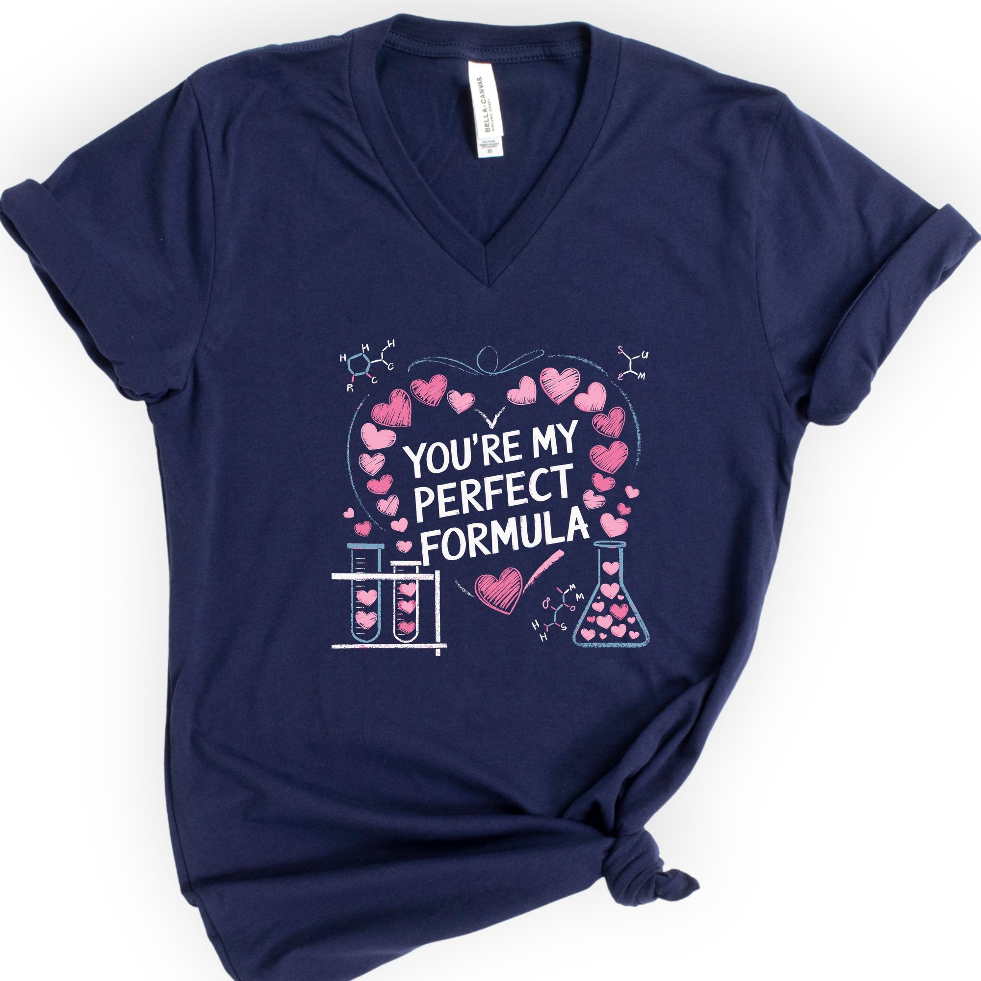 You're My Perfect Formula v-neck t-shirt — Navy