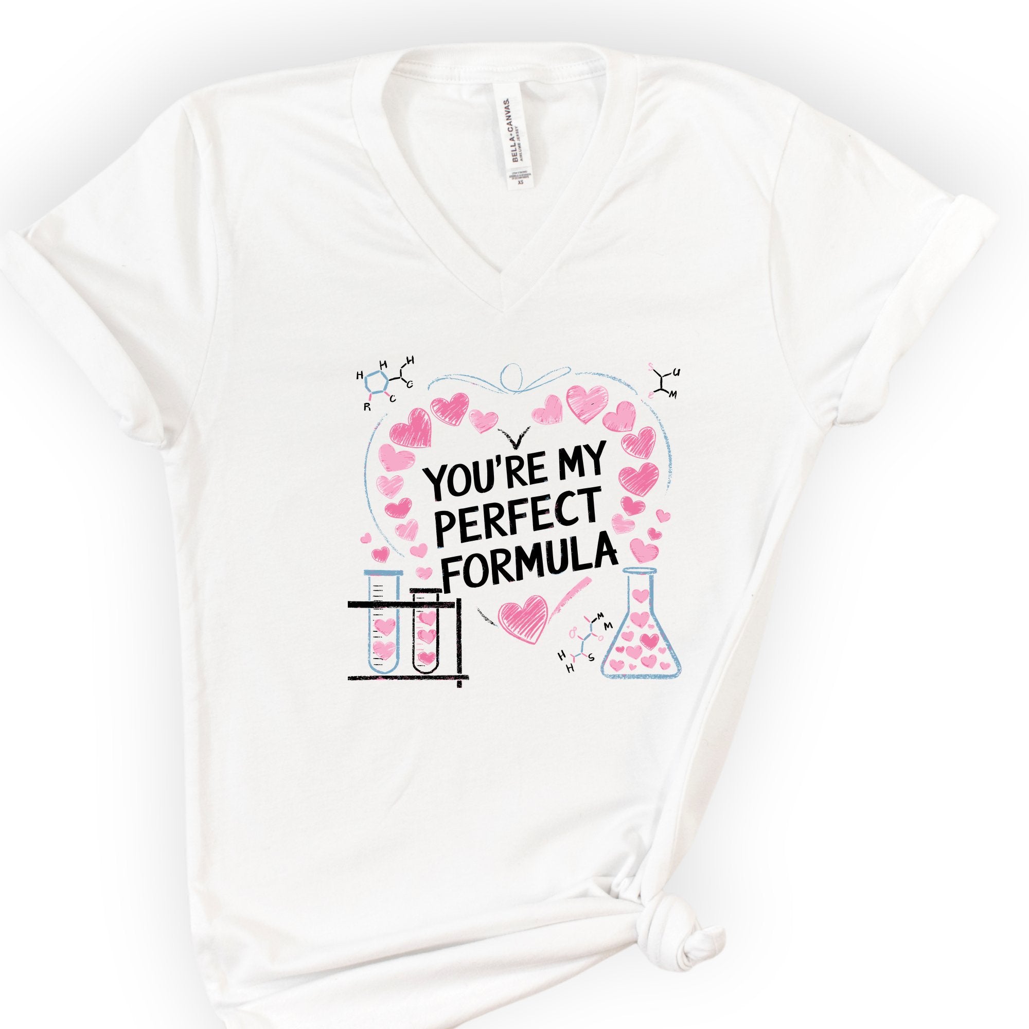 You're My Perfect Formula v-neck t-shirt — White