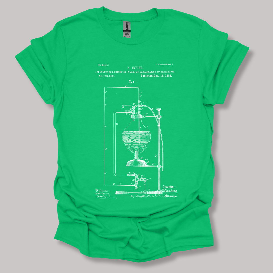 Water Apparatus Patent T-shirt Irish Green / S