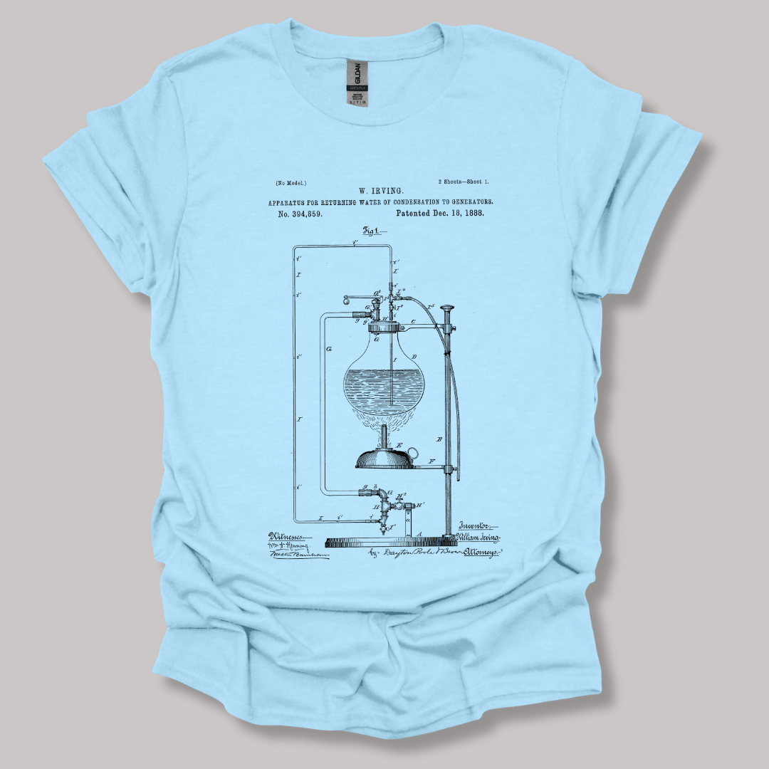 Water Apparatus Patent T-shirt Light Blue / S
