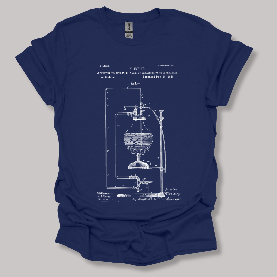 Water Apparatus Patent T-shirt Navy / S