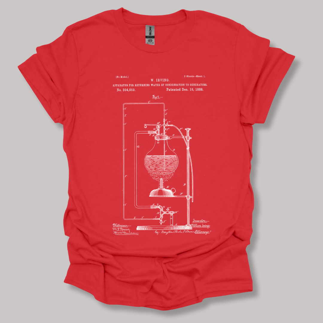 Water Apparatus Patent T-shirt Red / S