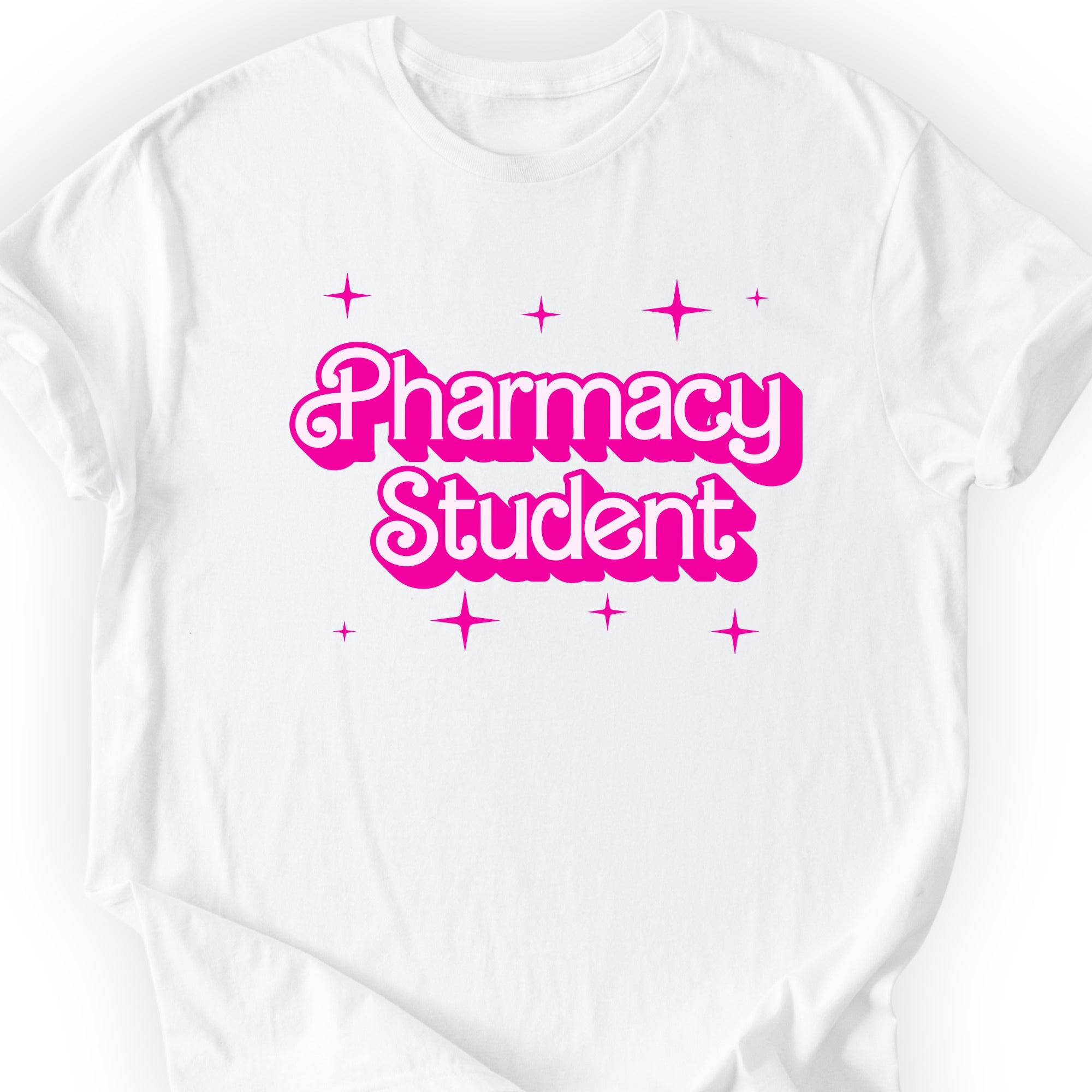 Pharmacy Student Pink Doll T-shirt White