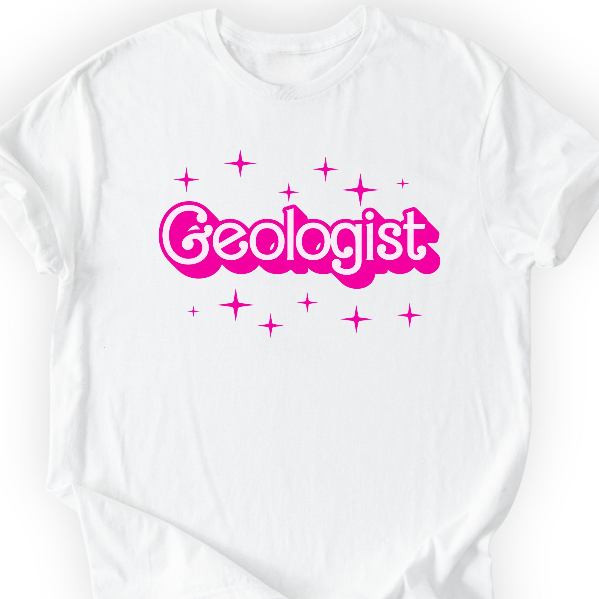 Mathematician Pink Doll T-shirt White
