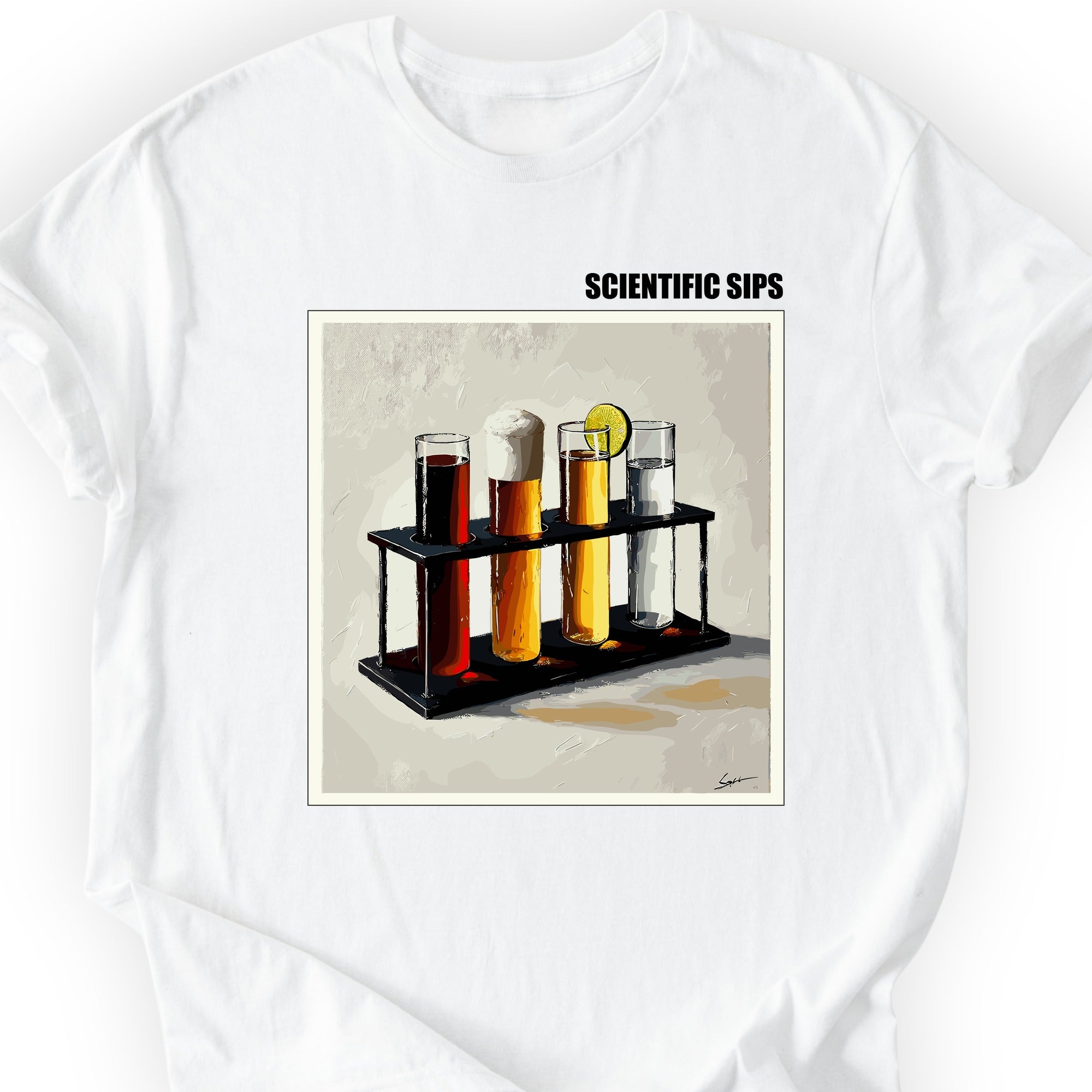 Scientific Sips T-shirt White