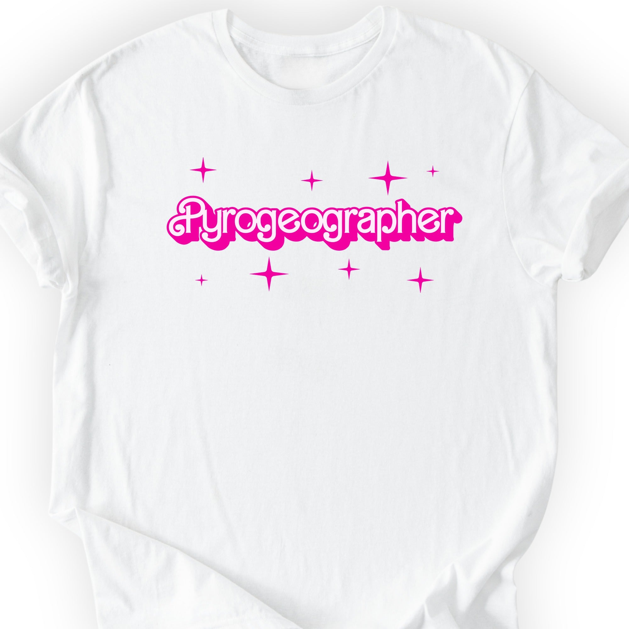 Pyrogeographer Pink Doll T-shirt White