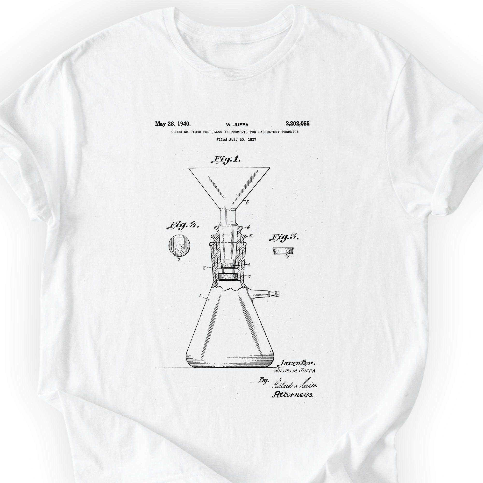 Glass Instrument Patent T-shirt White