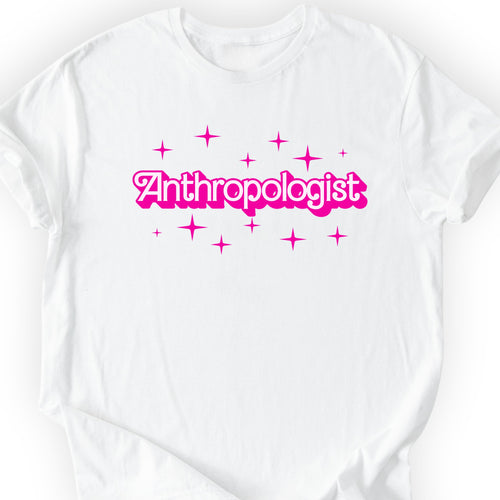 Anthropologist Pink Doll T-shirt White