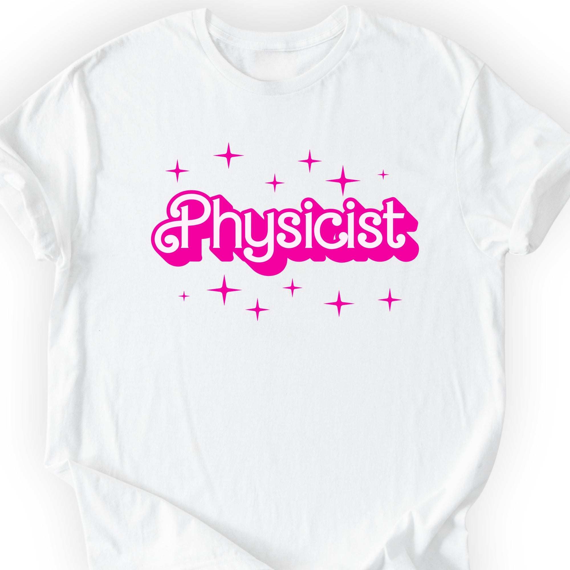 Computer Scientist Pink Doll T-shirt White