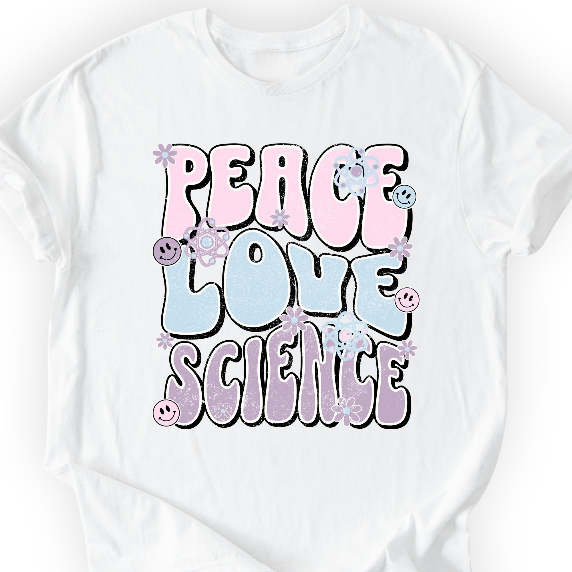 Peace Love Science T-shirt White