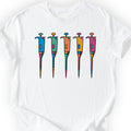 Lab Pipettes T-shirt White