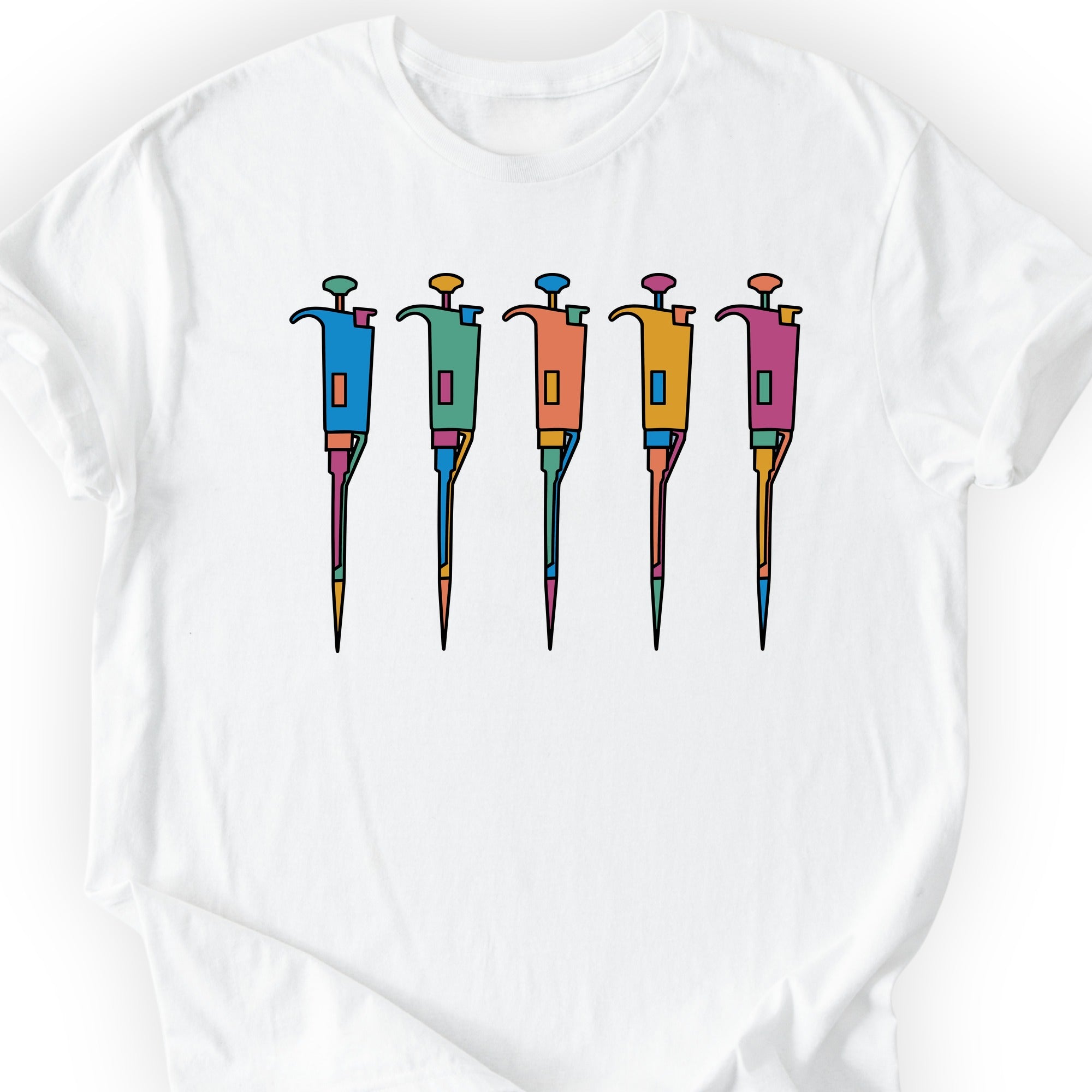 Lab Pipettes T-shirt White