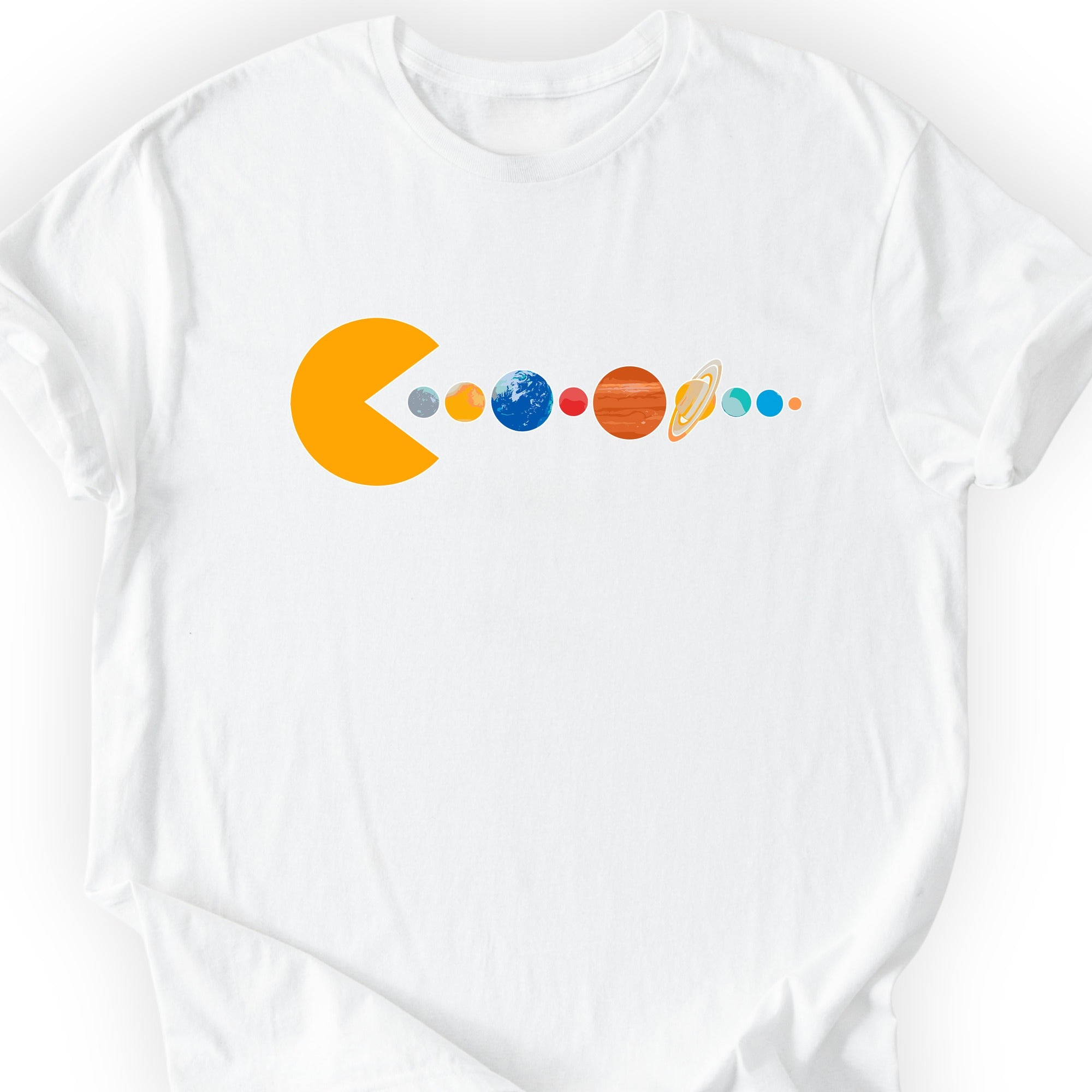 Solar System Pac Man T-shirt White