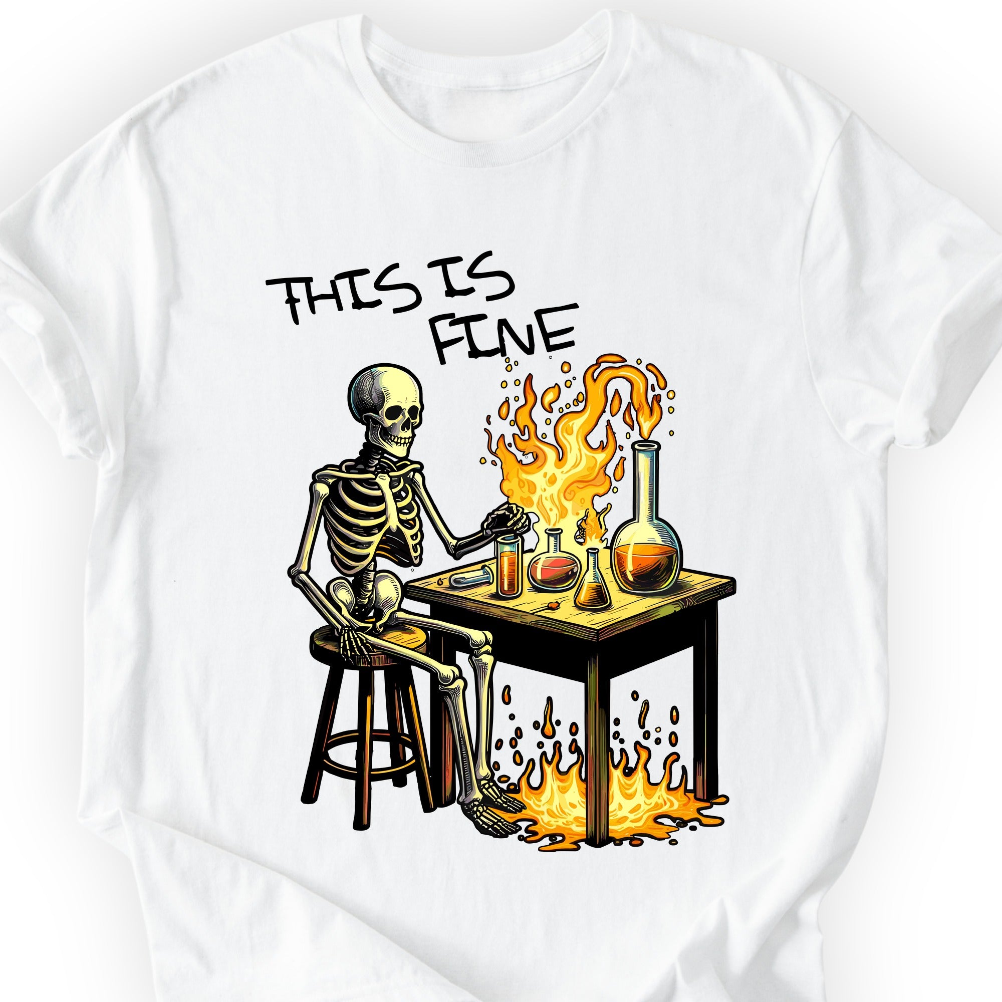 This Is Fine T-shirt White