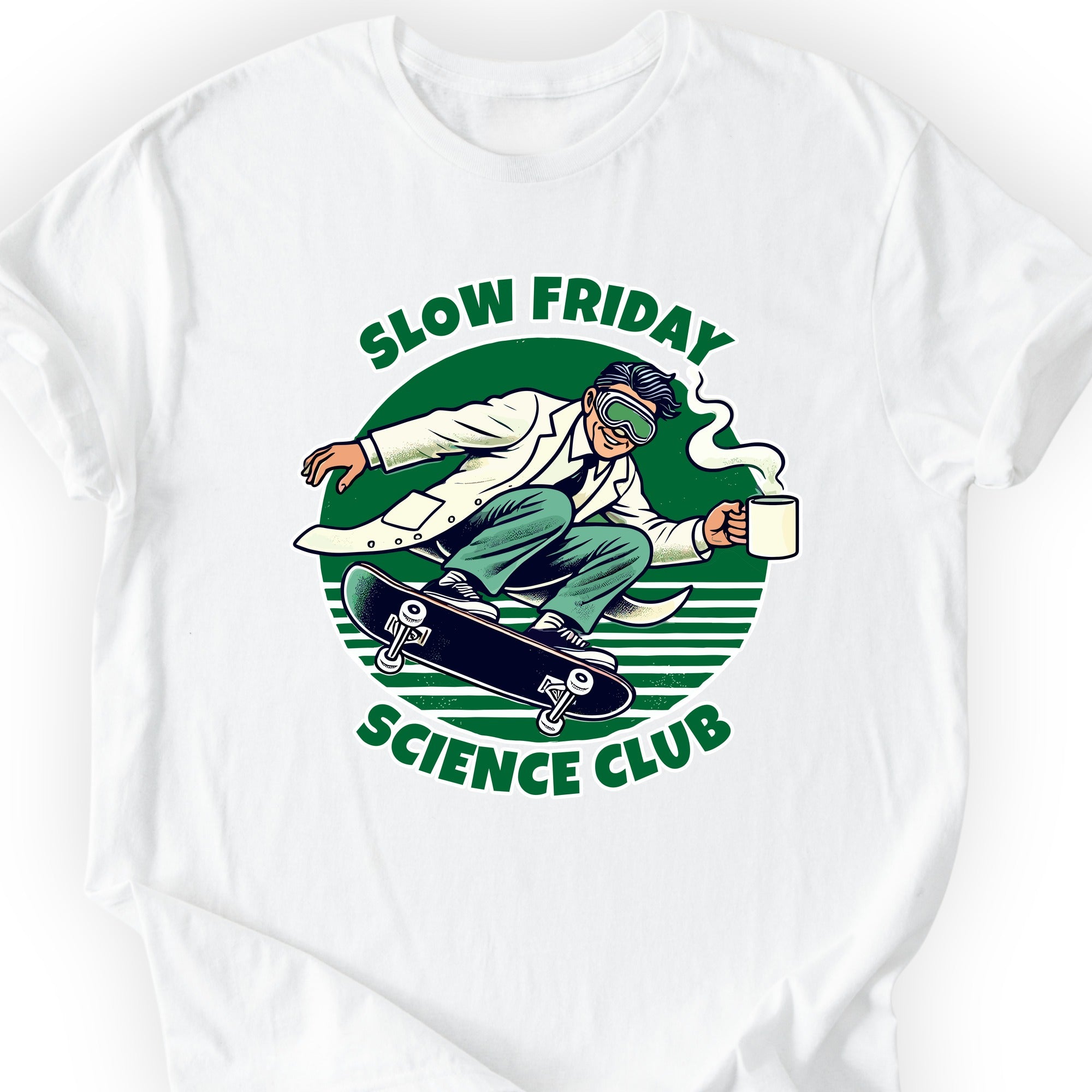Slow Friday Science Club T-shirt White