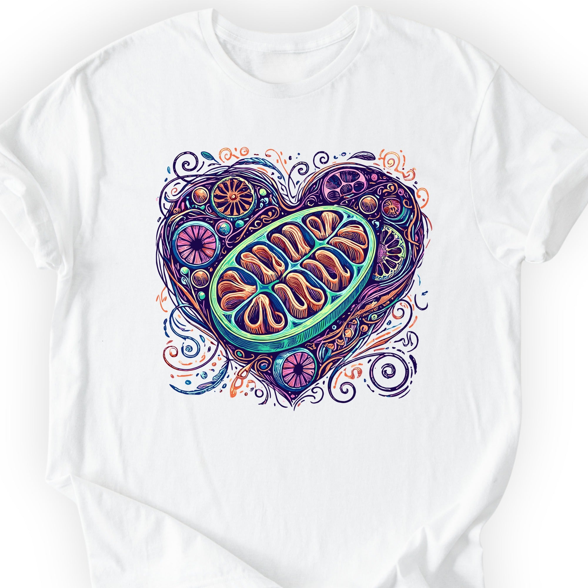 Mitochondria Heart T-shirt White